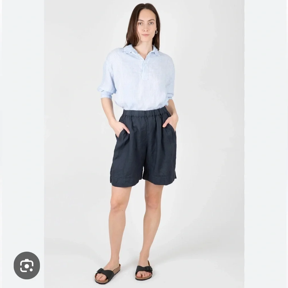 CP Shades Piper Linen Bermuda Shorts Size Large - Picture 2 of 14